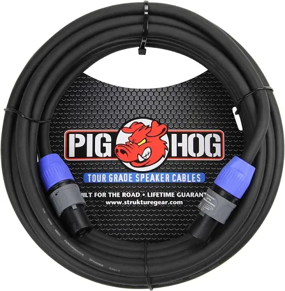 Pig Hog PHSC5SPK High Performance 14 Gauge 9.2mm speakON Speaker Cable, 5 Feet