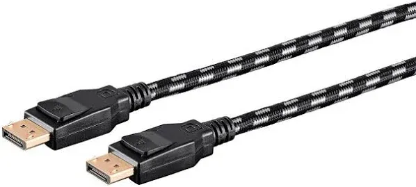 Monoprice | Braided DisplayPort 1.4 Cable, 3ft, Gray | Realry