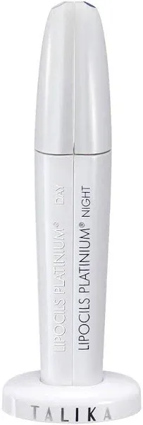 Talika Lipocils Platinum 2x 8.5ml - 2-in-1 Eyelash Growth Serum - Day and Night Double Serum Treatment - Boosts Growth, Density & Pigmentation