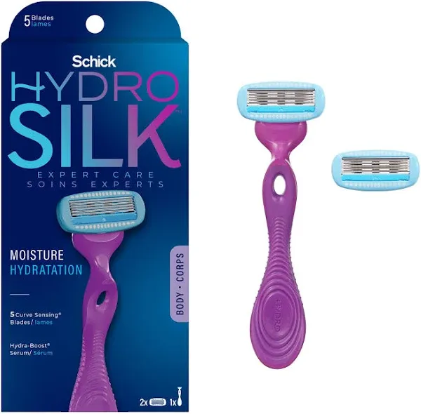 Schick Hydro Silk Sensitive Skin Razor for Women With 5 Moisturizing Razor Blade Refills