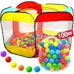 Kids Ball Pit Large Pop Up Ball Pit Tent for Toddlers - Indoor & Outdoor Gift Toys for Infants Girls & Boys, Baby Playpen with Zipper Storage Bag, Ball Pit Balls Not Included