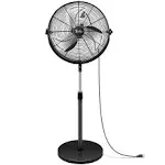 Simple Deluxe 18 Inch Pedestal Standing Fan, High Velocity, Heavy Duty Metal For Industrial, Commercial, Residential, Greenhouse Use