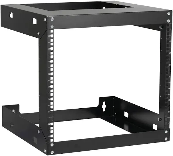 9U Wall Mount Rack Open Frame 19&#034; Server Equipment 18 inches Depth 2 Post Net...