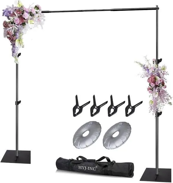 HYJ-INC Pipe and Drape Photography Backdrop Stand Kit