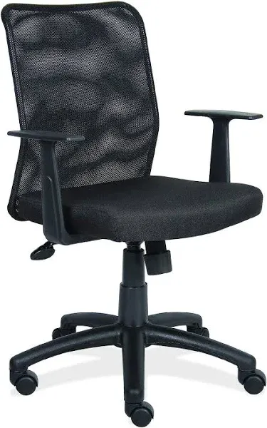 Boss Budget Mesh Task Chair With T-Arms, Black