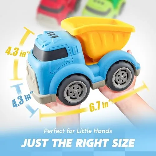 JOYIN 3 Pack 6.7" Big Trucks for Toddlers