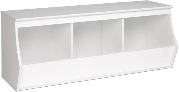 Prepac Monterey 3-Bin Cubby Storage, White