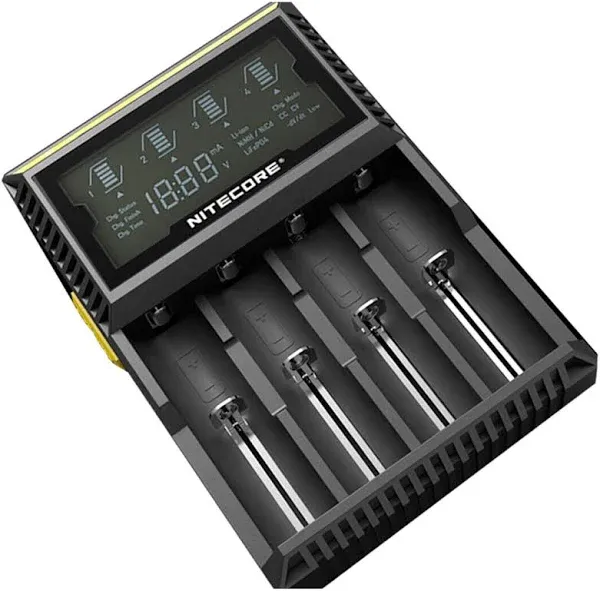 Nitecore D4 Intelligent Standard Battery Charger Lithium AA AAA/18670 Home &amp; Car