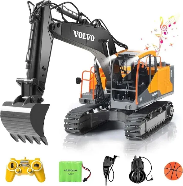 Double E Volvo RC Excavator 17 Channel 3 in 1 Construction Toys