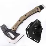 HX OUTDOORS Mercenarys Tactical Engineer Axes Multifunctional Explosion-Proof Axe Camping Artillery Fire Rescue Hammer Hiking Tools,Black