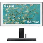 Samsung QN32LS03CBFXZA 32 inch The Frame QLED Smart TV with Art Mode with A Samsung Hw-q60c 3.1ch Soundbar and Subwoofer with Dolby Atmos (2023)