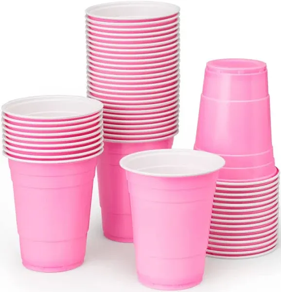 Pink Friday Cups - 50 matte pink 16 oz cups