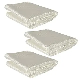 3 Pcs Fiberglass Cloth 18 Oz - 39.3 Inches x 3 Feet / 1 yd Long - E-Glass Plain Weave - Fiberglass Sheet - Fiberglass Mat - Woven Fabric for Boat RC Plane Auto Car Surfboard Tub Pool Repair