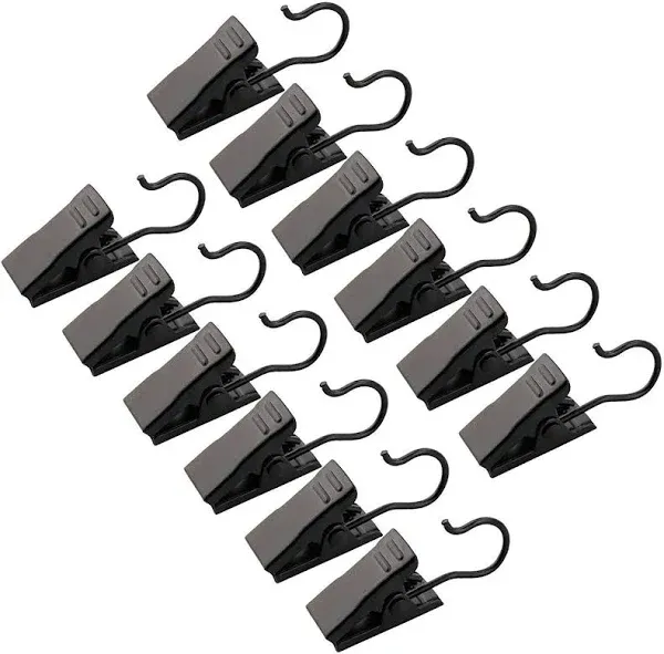 120 Pack Clip Hook Set Stainless Curtain Clips for Black 