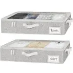 StorageWorks Underbed Storage Box With Zippers, Underbed Storage Clothes