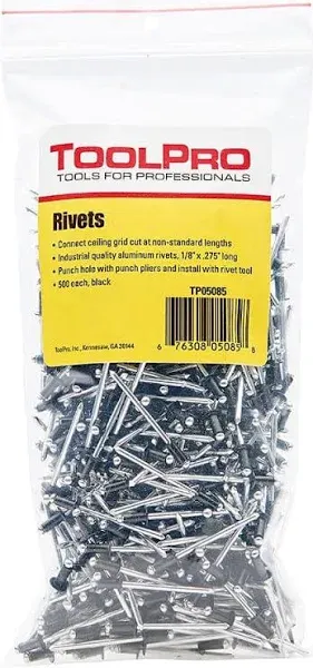 ToolPro 1/8 in. White Aluminum Pull Rivets (100-Pack)