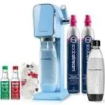 SodaStream Art Sparkling Water Maker Bundle (Misty Blue)  DWS Bot...  with CO2