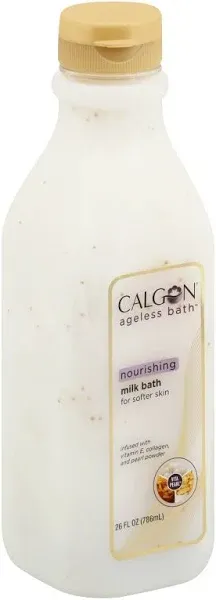 Calgon Ageless Nourishing Milk Body Bath With Serum Beads, 26 Oz