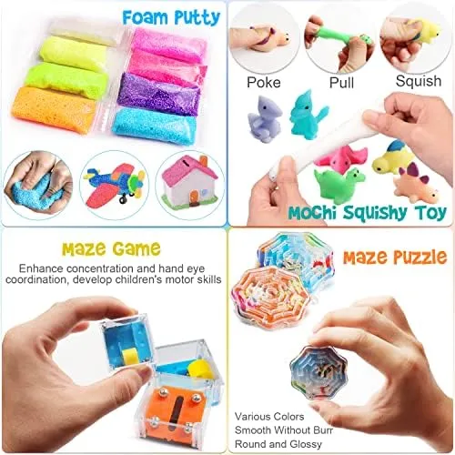 56 Pcs Party Favors Toys for Kids 4-8 8-12 3-5 Treasure Chest Box Toys Classr...