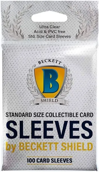 Arcane Tinmen Sleeves: Beckett Shield: Thick Collectible Card Sleeves 100 CT - MGT Card Sleeves are Smooth & Tough - Compatible with Pokemon, Yugioh, & Magic The Gathering Card Sleeves