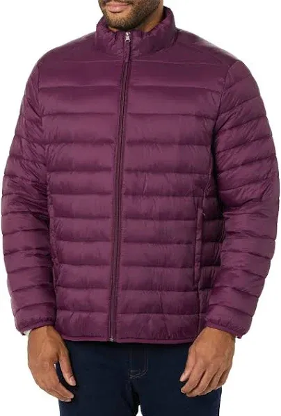 Amazon Essentials Men's Packable Lightweight Water-Resistant Puffer Jacket