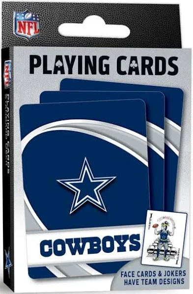 MasterPieces - NFL Playing Cards, Officially Licensed Dallas Cowboys Football Deck, Family Games for Adults and Kids, Standard Index