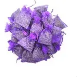 Lanmik 24 Pieces French Dried Lavender Sachet Lavender Flower Bags Long Lasting Fresh Scents 2023 New Lavender Buds for Clothes Storage Drawers and CL