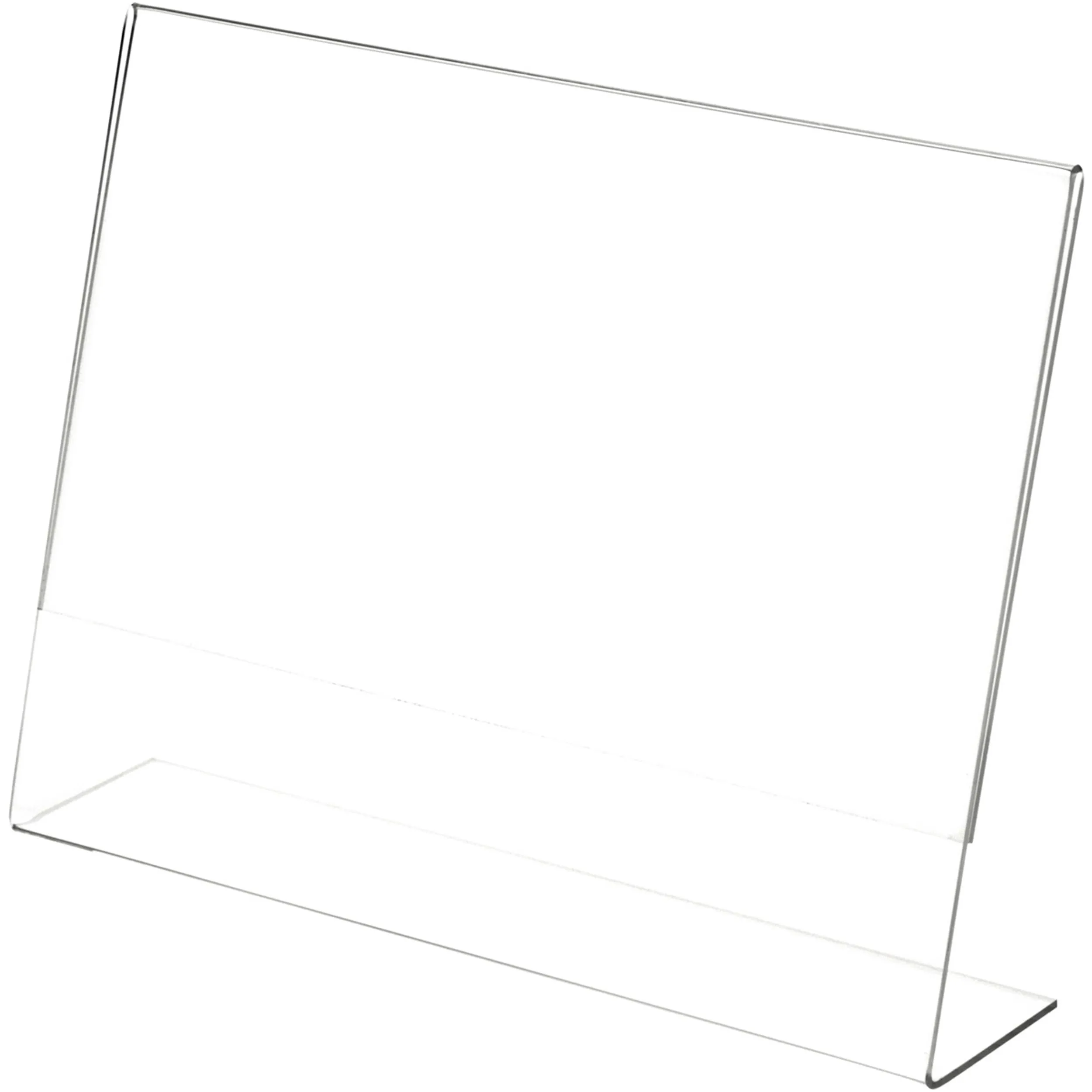 Plymor Clear Acrylic Sign Display/Literature Holder (Angled), 10" W x 7" H