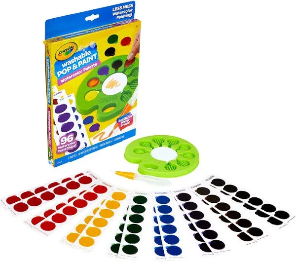 Crayola® Washable Pop & Paint™ Watercolor Palette, 1 ct