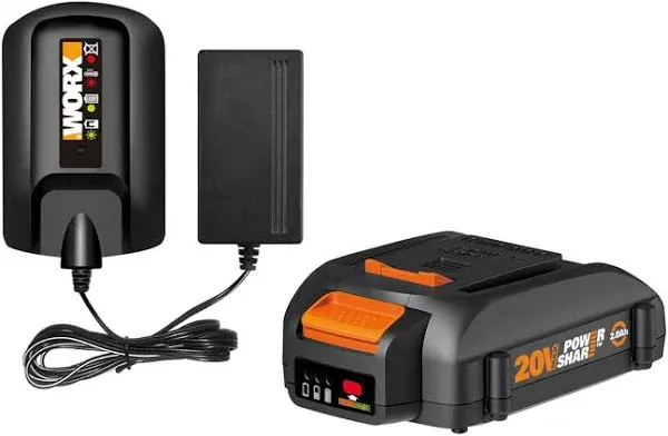 WORX WA3606, 2.0Ah, Indicator, 5 hr Charging Time 20V Battery and Charger