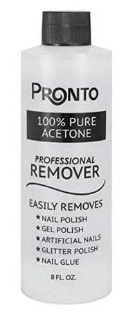 Pronto 100% Pure Acetone Professional Nail Polish Remover 8oz. FREE SHIPPING!