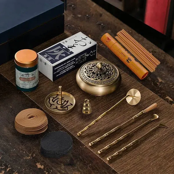 TUDMOEOL Copper Incense Burner Tool Kit