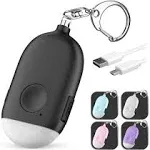 Personal Alarm Keychain For Women Self Defense - USB Rechargeable 130 dB Loud Safety Siren Whistle With LED Light Panic Button Or Pull Pin Alert