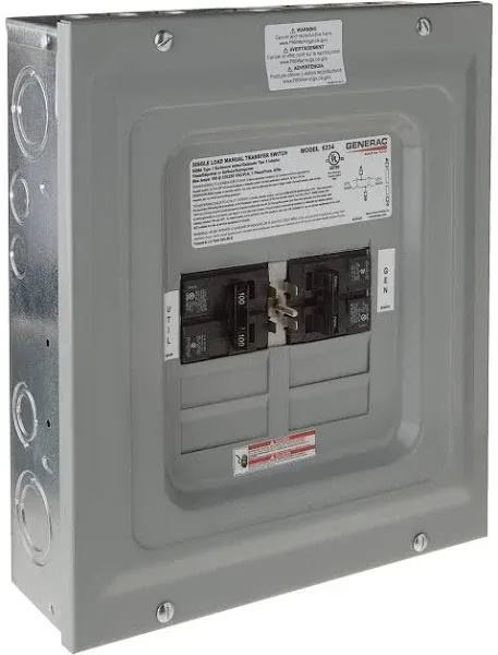 Generac GNC-6333 60-Amp Generator/60-A<wbr/>mp Utility Manual Transfer Switch Indoor