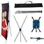 TEKTRUM 8 X 16.5 Inches Table-Top Tripod X Banner Stand for Trade Show/Store Display,Black