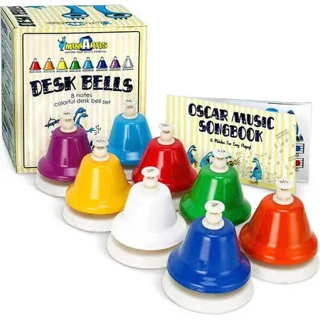 Desk Bells for Kids | Educational Music Toys for Toddlers 8 Notes Hand Colorful