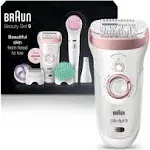 Braun Silk-epil Beauty Set 9 9-985 Deluxe 7-in-1 Cordless Wet & Dry Hair Removal Epilator for Women