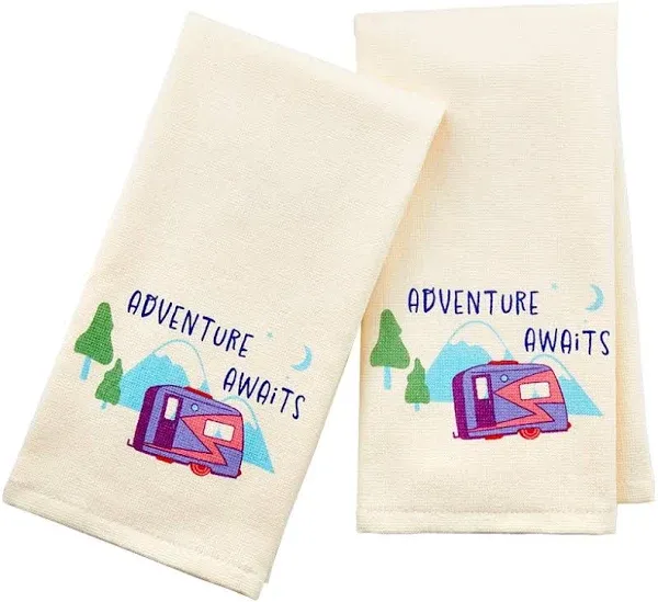 The Lakeside Collection Adventure Awaits Bath Collection - Set of 2 Hand Towels