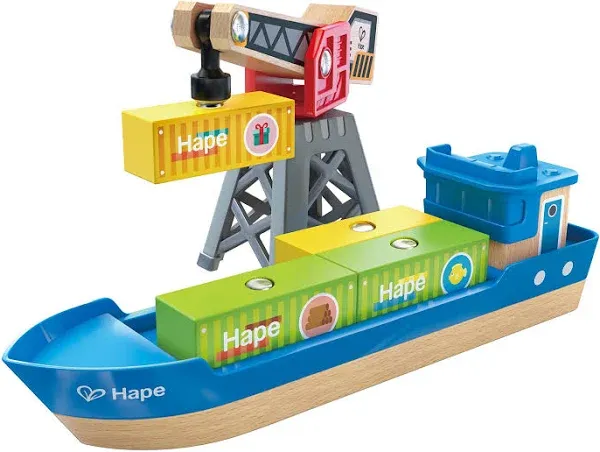 Hape - Cargo Ship & Crane