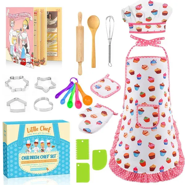 Birthday Gifts for 3-8 Year Old Girls Cute Stuff Apron for Girls Kids Cooking...