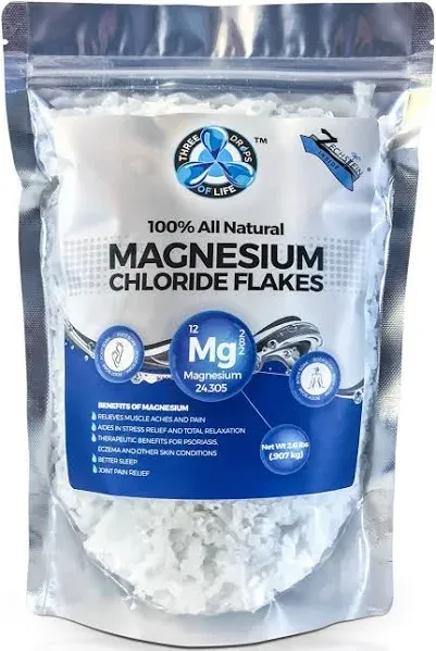 100% Pure Magnesium Flakes Two Pack