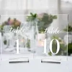 JINMURY 10 Pack Acrylic Wedding Table Number 1 To10 With Stand