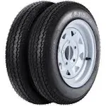 MERXENG Set of 2 4.80-12 4.80x12 480-12 4.80-12 Trailer Tires with 12" Rims, 5 Lug On 4.5", Load Range C 6PR