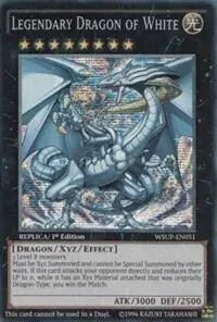 2015 Yugioh WSUP-EN051 Legendary Dragon of White Prismatic Secret 1st PSA 9 MINT