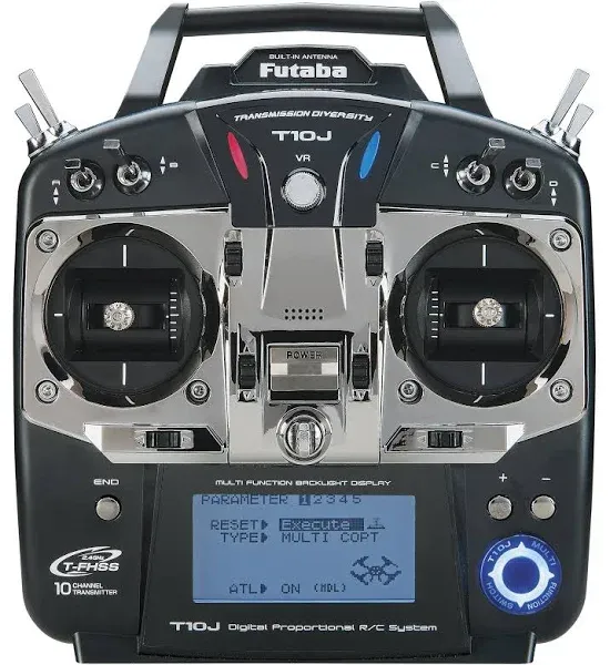 Futaba 10JA 10-Channel 2.4GHz Mode 2 Air T-FHSS Computer Radio Transmitter with R3008SB Receiver