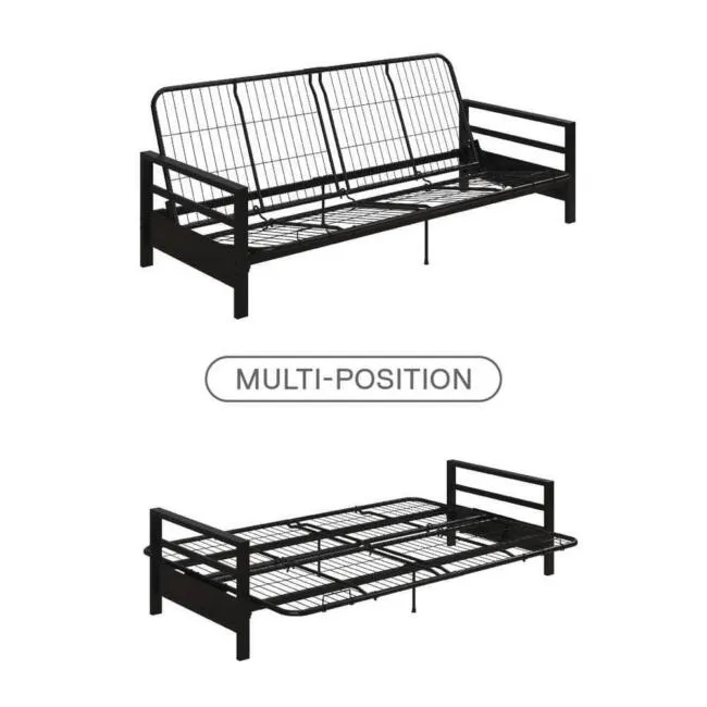 Mabel Metal Futon Frame, Black Metal