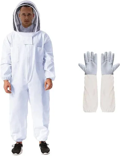 Professional Beekeeping Suit Outfit Apiarist Full Body Suit Beekeeping Jacket wi