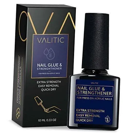  Nail Glue and Strengthener for Acrylic and Press On 0.33 Fl Oz (Pack of 2)