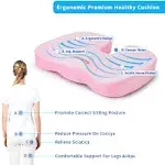 SAIREIDER Office Chair Cushion, Car Seat Cushion, Memory Foam Coccyx Cushion ...