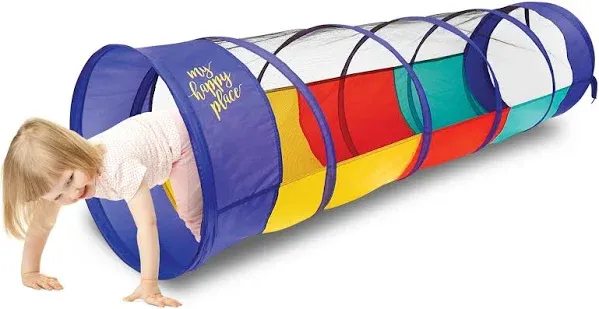  Multicolored Play Tunnel for Kids (6’) – Crawl and Explore Tent, with See 1 Pk